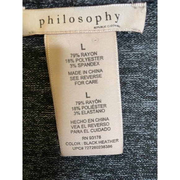 Philosophy Marbled Black Gray Cardigan Sz Large - Picture 4 of 4